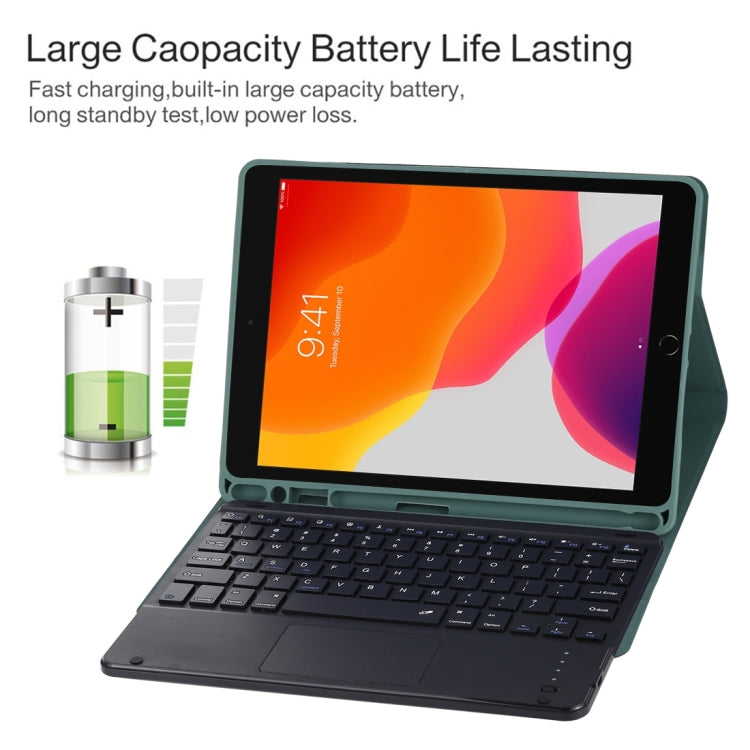TG97BC Detachable Bluetooth Black Keyboard + Microfiber Leather Tablet Case for iPad 9.7 inch, with Touch Pad & Pen Slot & Holder