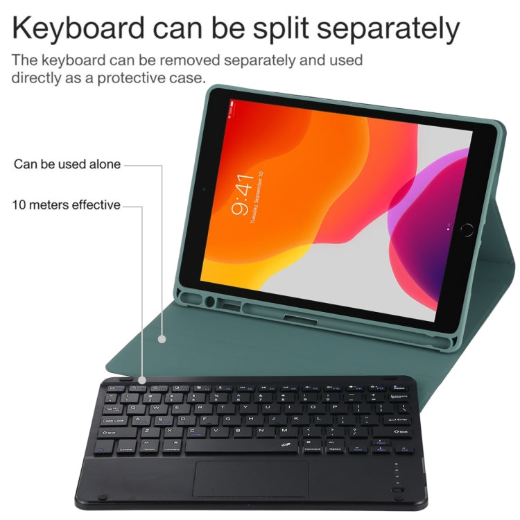 TG97BC Detachable Bluetooth Black Keyboard + Microfiber Leather Tablet Case for iPad 9.7 inch, with Touch Pad & Pen Slot & Holder