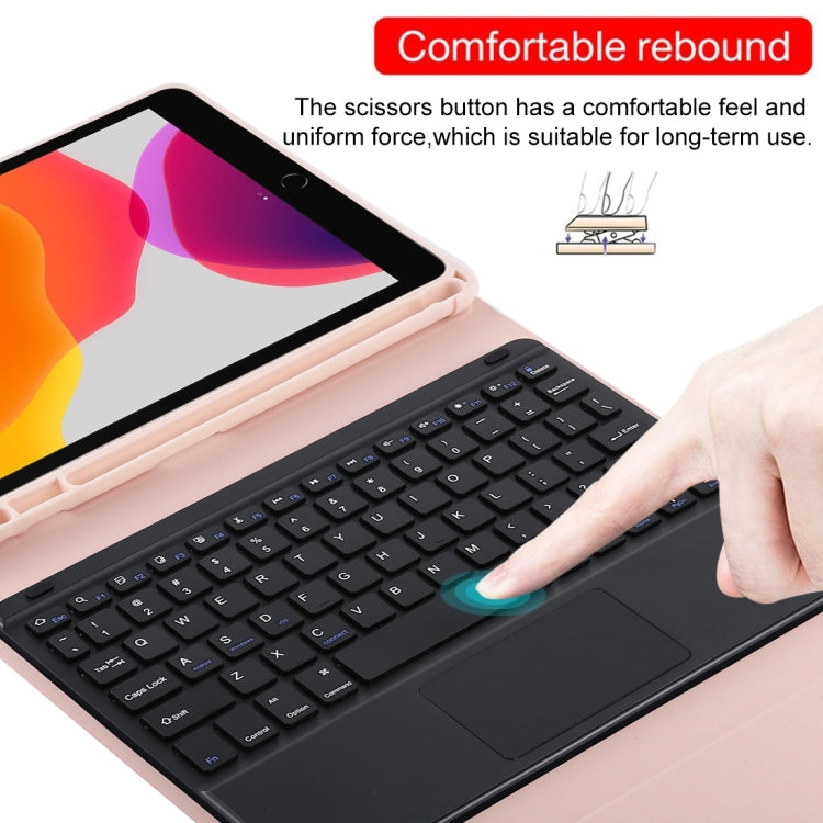 TG97BC Detachable Bluetooth Black Keyboard + Microfiber Leather Tablet Case for iPad 9.7 inch, with Touch Pad & Pen Slot & Holder