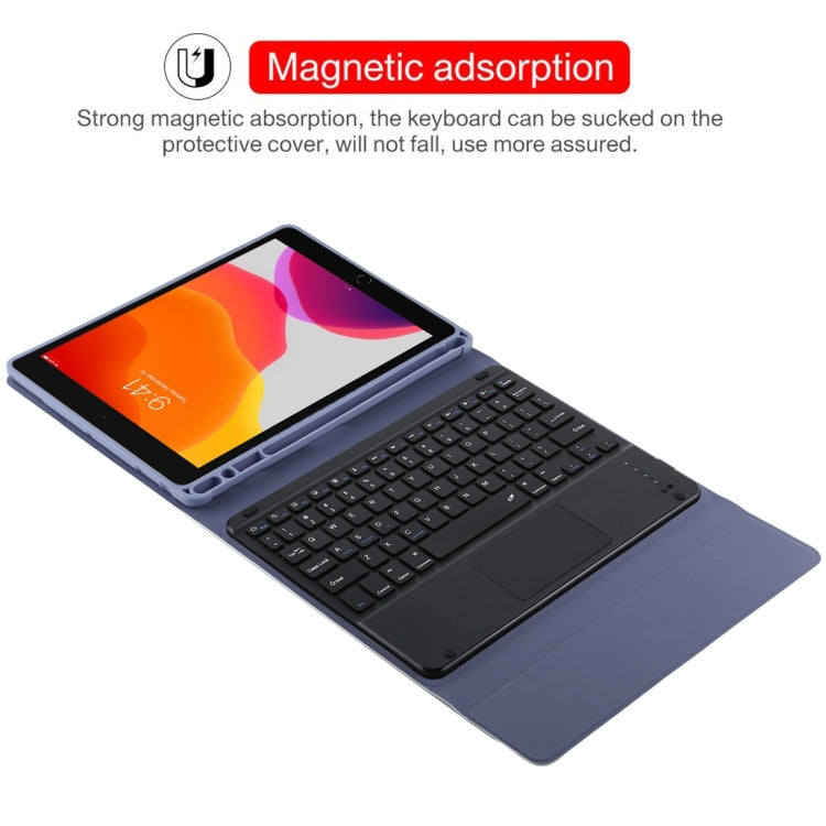 TG97BC Detachable Bluetooth Black Keyboard + Microfiber Leather Tablet Case for iPad 9.7 inch, with Touch Pad & Pen Slot & Holder