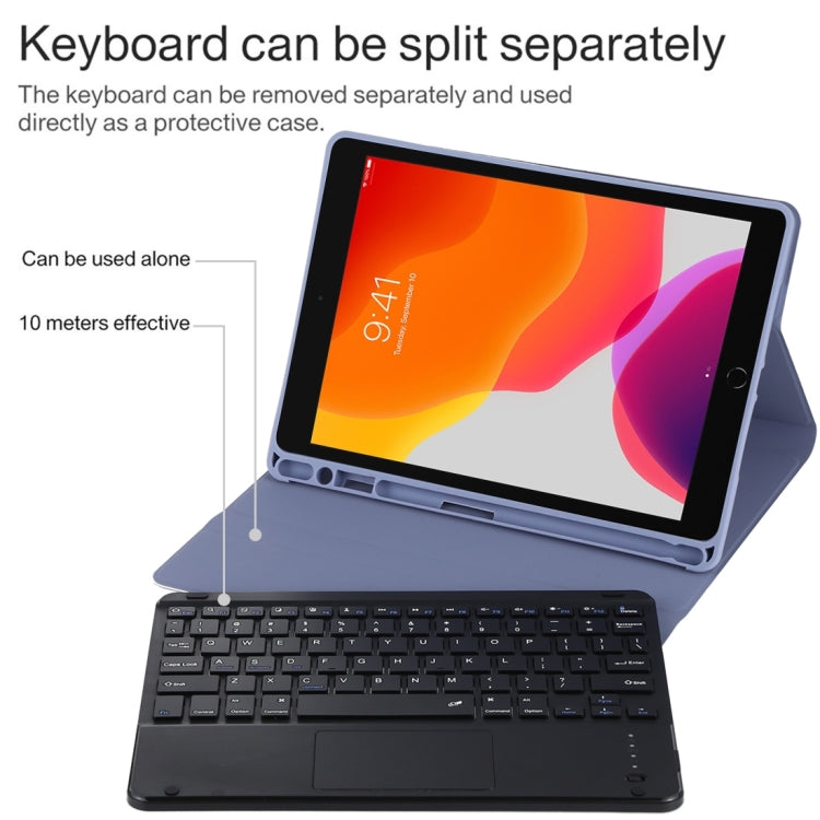 TG97BC Detachable Bluetooth Black Keyboard + Microfiber Leather Tablet Case for iPad 9.7 inch, with Touch Pad & Pen Slot & Holder