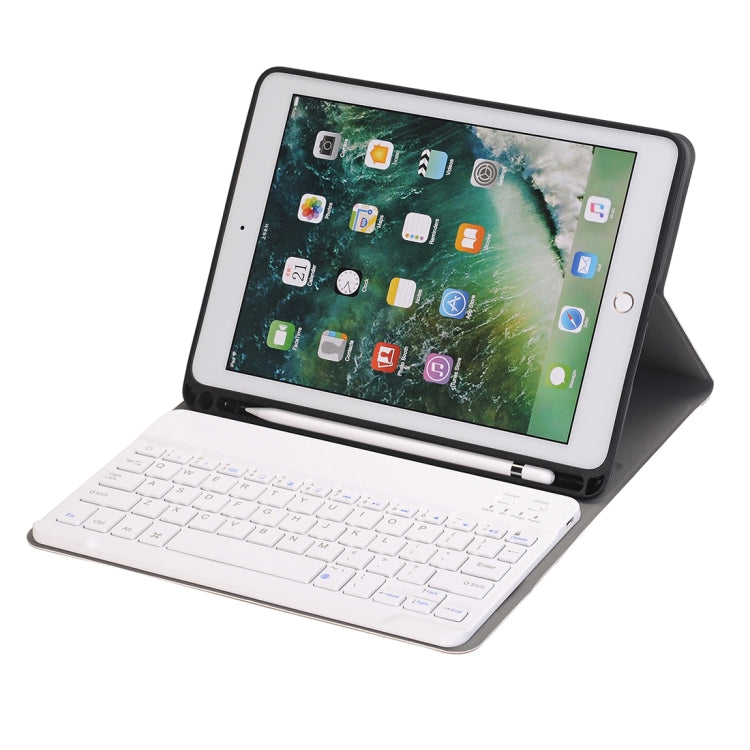 A102B For iPad 10.2 inch 2019 Ultra-thin Detachable Bluetooth Keyboard Leather Tablet Case with Stand & Pen Slot Function