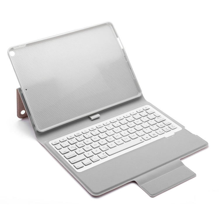 P102AS For iPad 10.2 inch 2019 Backlight Bluetooth Keyboard Leather Tablet Case with Stand & Pen Slot Function