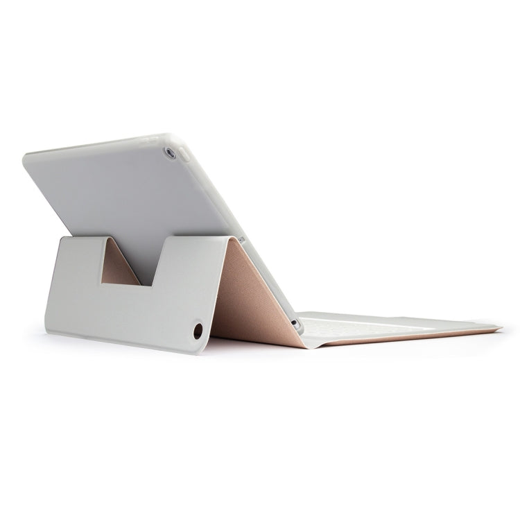 P102AS For iPad 10.2 inch 2019 Backlight Bluetooth Keyboard Leather Tablet Case with Stand & Pen Slot Function