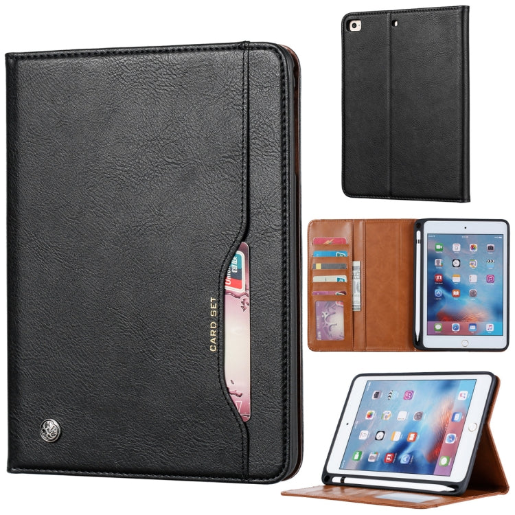 Knead Skin Texture Horizontal Flip Leather Case for iPad Mini 2019, with Photo Frame & Holder & Card Slots & Wallet & Pen Slot