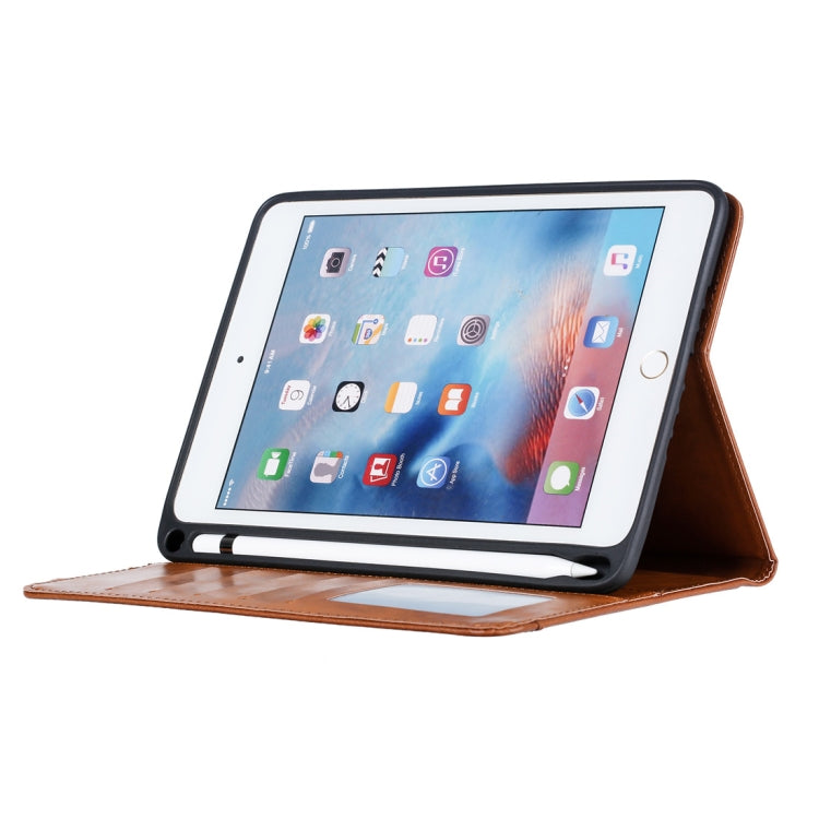 Knead Skin Texture Horizontal Flip Leather Case for iPad Mini 2019, with Photo Frame & Holder & Card Slots & Wallet & Pen Slot