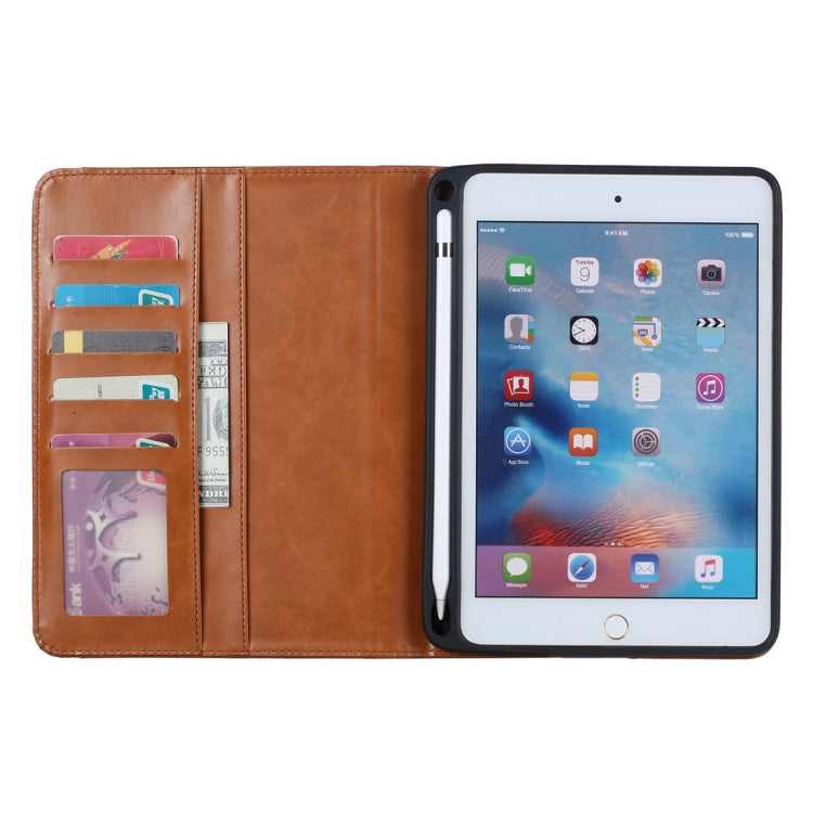 Knead Skin Texture Horizontal Flip Leather Case for iPad Mini 2019, with Photo Frame & Holder & Card Slots & Wallet & Pen Slot