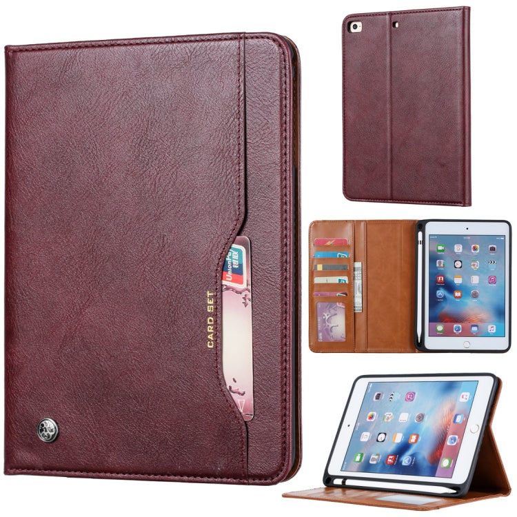 Knead Skin Texture Horizontal Flip Leather Case for iPad Mini 2019, with Photo Frame & Holder & Card Slots & Wallet & Pen Slot