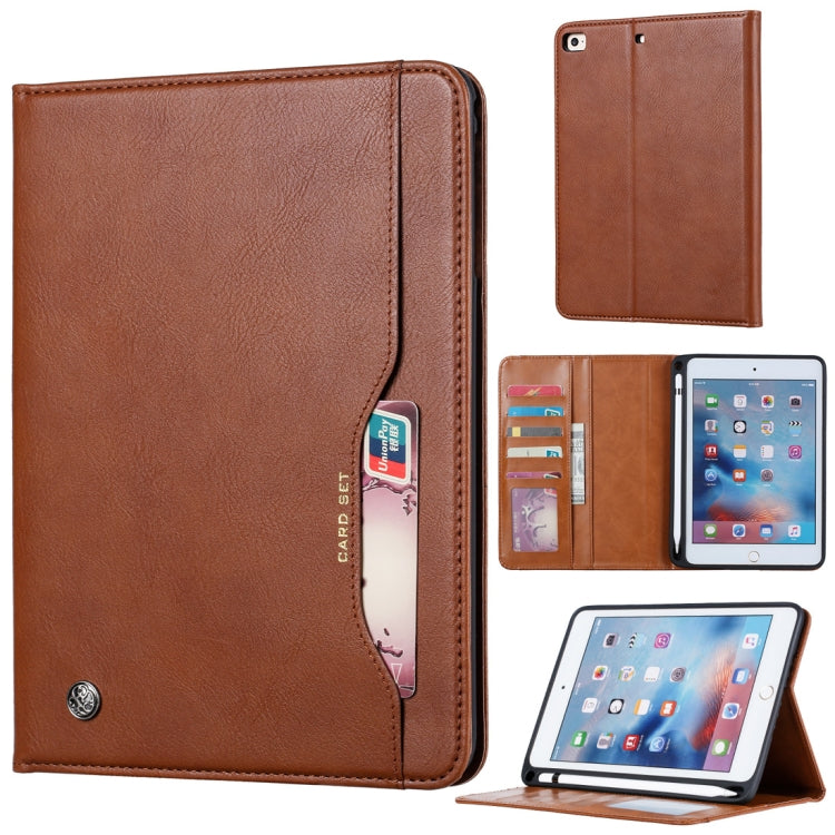 Knead Skin Texture Horizontal Flip Leather Case for iPad Mini 2019, with Photo Frame & Holder & Card Slots & Wallet & Pen Slot