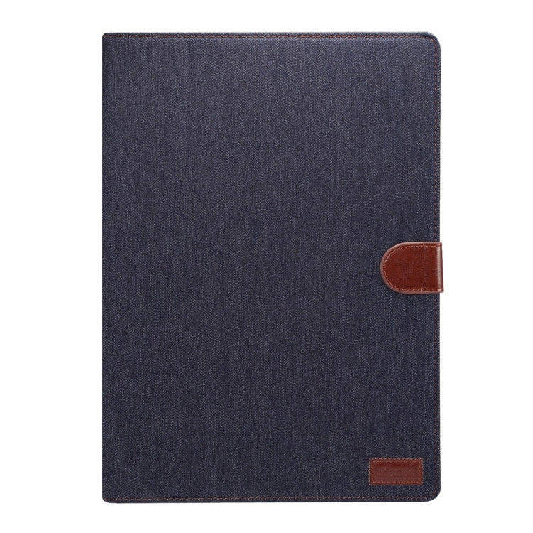For iPad Pro 12.9 inch (2017) Denim Texture Horizontal Flip Leather Case with Holder & Card Slots & Wallet & Photo Frame