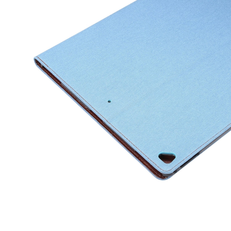For iPad Pro 12.9 inch (2017) Denim Texture Horizontal Flip Leather Case with Holder & Card Slots & Wallet & Photo Frame