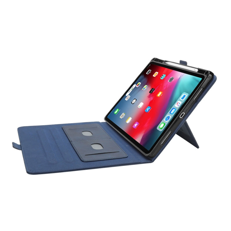Horizontal Flip Double Holder Leather Case for iPad Pro 11 inch (2018), with Card Slots & Photo Frame & Pen Slot