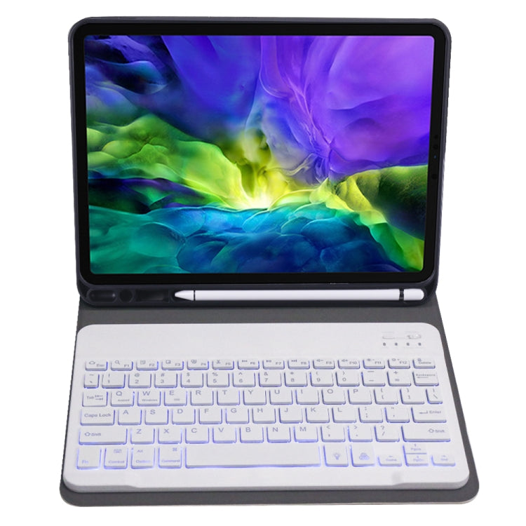 A11BS 2020 Ultra-thin ABS Detachable Bluetooth Keyboard Tablet Case for iPad Pro 11 inch (2020), with Backlight & Pen Slot & Holder