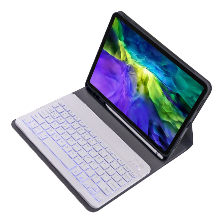 A11BS 2020 Ultra-thin ABS Detachable Bluetooth Keyboard Tablet Case for iPad Pro 11 inch (2020), with Backlight & Pen Slot & Holder