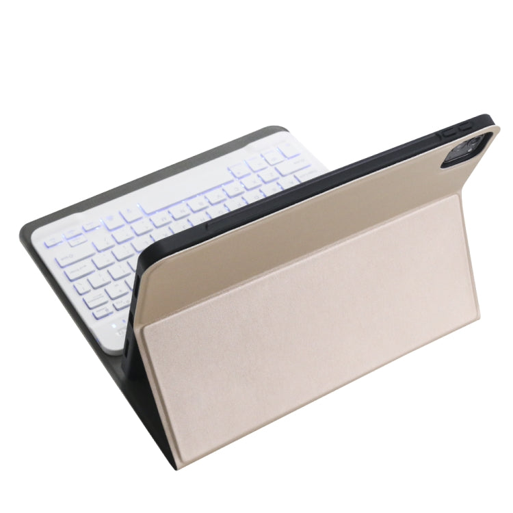 A11BS 2020 Ultra-thin ABS Detachable Bluetooth Keyboard Tablet Case for iPad Pro 11 inch (2020), with Backlight & Pen Slot & Holder