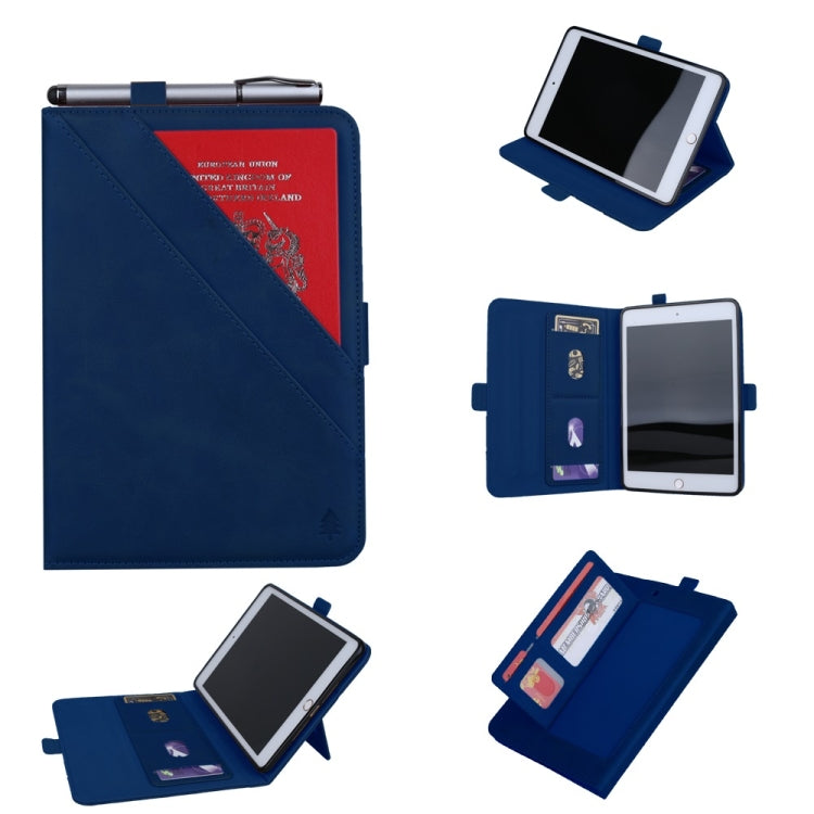 Horizontal Flip Double Holder Leather Case for iPad Mini (2019), with Card Slots & Photo Frame & Pen Slot