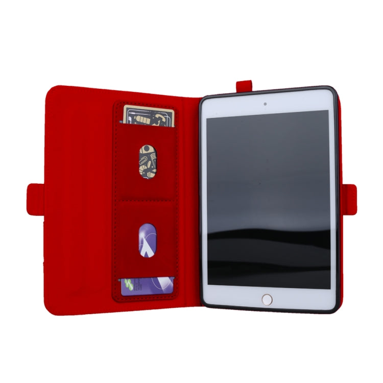 Horizontal Flip Double Holder Leather Case for iPad Mini (2019), with Card Slots & Photo Frame & Pen Slot