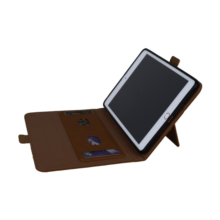 Horizontal Flip Double Holder Leather Case for iPad Mini (2019), with Card Slots & Photo Frame & Pen Slot
