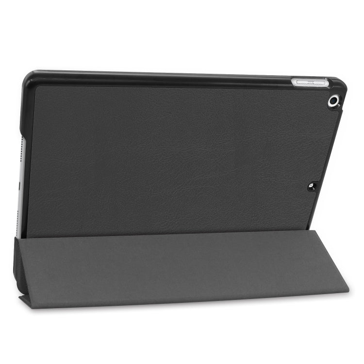 For iPad 10.2 Custer Texture Horizontal Flip Smart PU Leather Case with Sleep / Wake-up Function & Three-folding Holder