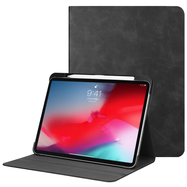 Solid Color Cowhide Texture Horizontal Flip PU Leather Case for iPad Pro 11 inch (2018), with Holder & Sleep / Wake-up Function