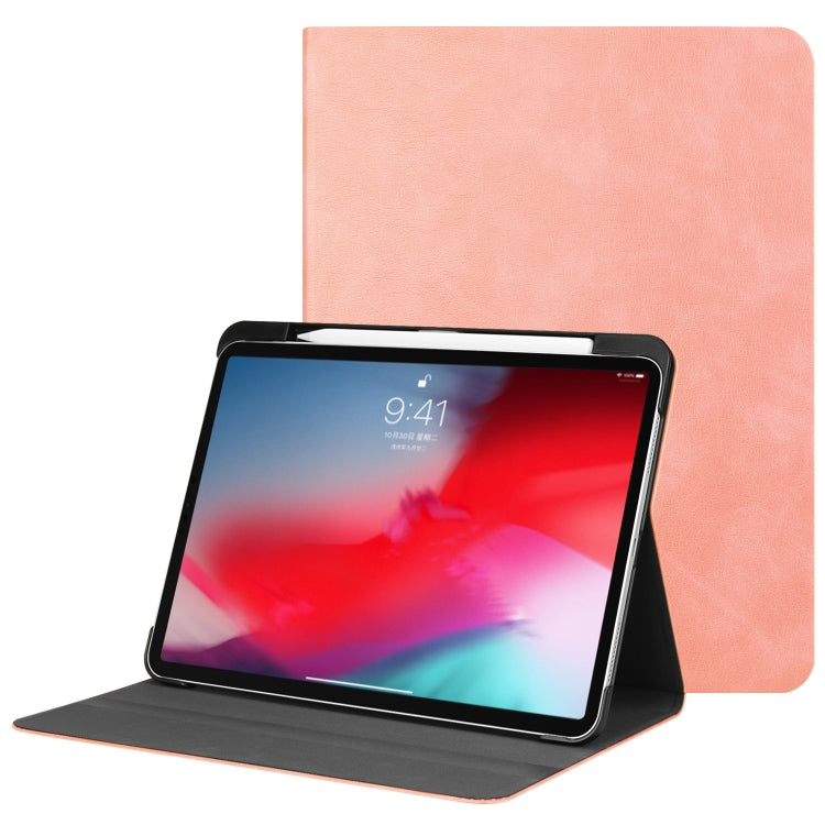 Solid Color Cowhide Texture Horizontal Flip PU Leather Case for iPad Pro 11 inch (2018), with Holder & Sleep / Wake-up Function