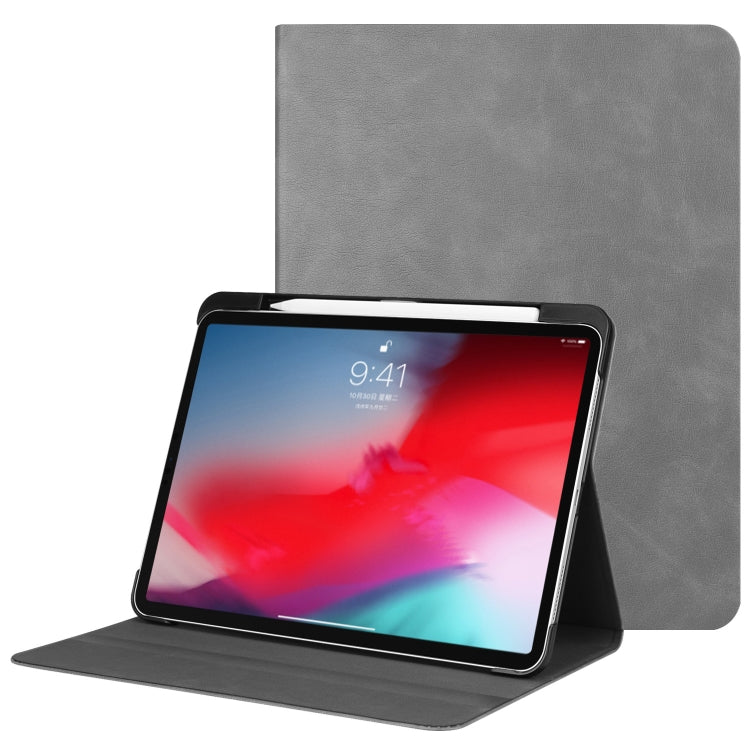 Solid Color Cowhide Texture Horizontal Flip PU Leather Case for iPad Pro 11 inch (2018), with Holder & Sleep / Wake-up Function