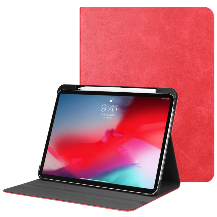 Solid Color Cowhide Texture Horizontal Flip PU Leather Case for iPad Pro 11 inch (2018), with Holder & Sleep / Wake-up Function