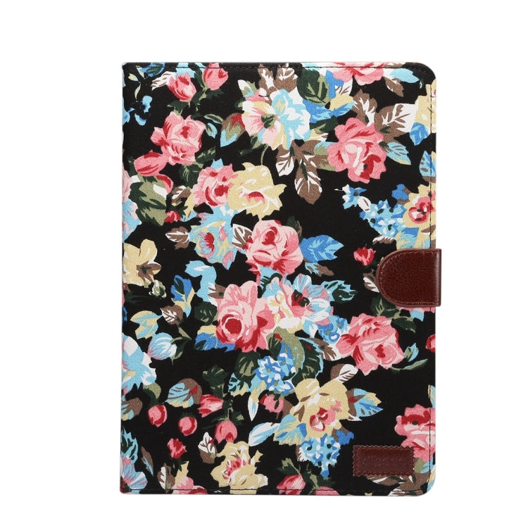 For iPad Pro 10.5 inch Flower Pattern Cloth Surface Horizontal Flip Leather Protective Case with Holder & Card Slots & Wallet & Sleep