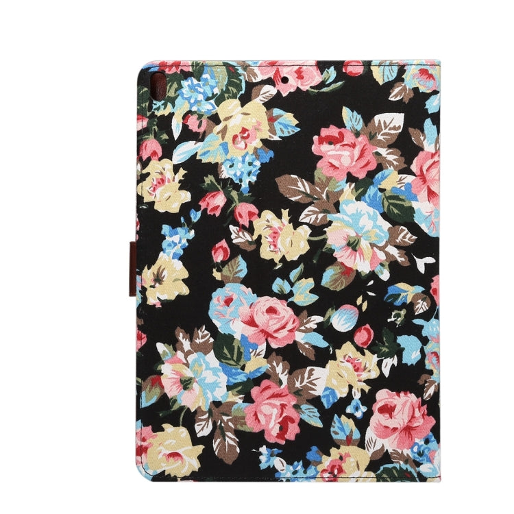 For iPad Pro 10.5 inch Flower Pattern Cloth Surface Horizontal Flip Leather Protective Case with Holder & Card Slots & Wallet & Sleep