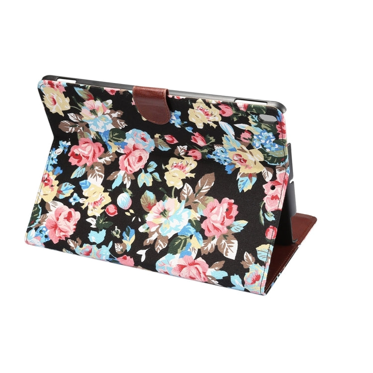 For iPad Pro 10.5 inch Flower Pattern Cloth Surface Horizontal Flip Leather Protective Case with Holder & Card Slots & Wallet & Sleep