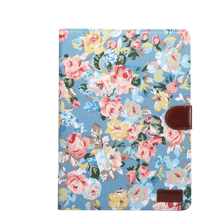 For iPad Pro 10.5 inch Flower Pattern Cloth Surface Horizontal Flip Leather Protective Case with Holder & Card Slots & Wallet & Sleep