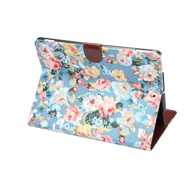 For iPad Pro 10.5 inch Flower Pattern Cloth Surface Horizontal Flip Leather Protective Case with Holder & Card Slots & Wallet & Sleep