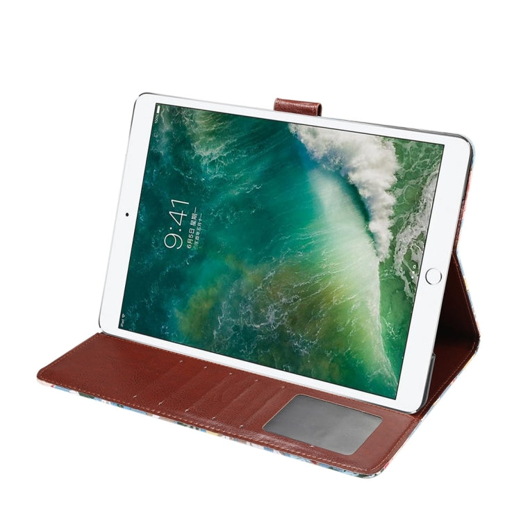 For iPad Pro 10.5 inch Flower Pattern Cloth Surface Horizontal Flip Leather Protective Case with Holder & Card Slots & Wallet & Sleep