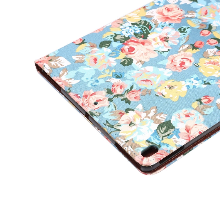 For iPad Pro 10.5 inch Flower Pattern Cloth Surface Horizontal Flip Leather Protective Case with Holder & Card Slots & Wallet & Sleep