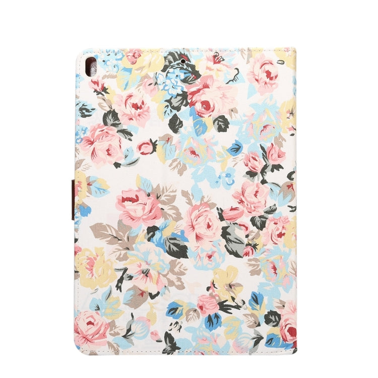 For iPad Pro 10.5 inch Flower Pattern Cloth Surface Horizontal Flip Leather Protective Case with Holder & Card Slots & Wallet & Sleep