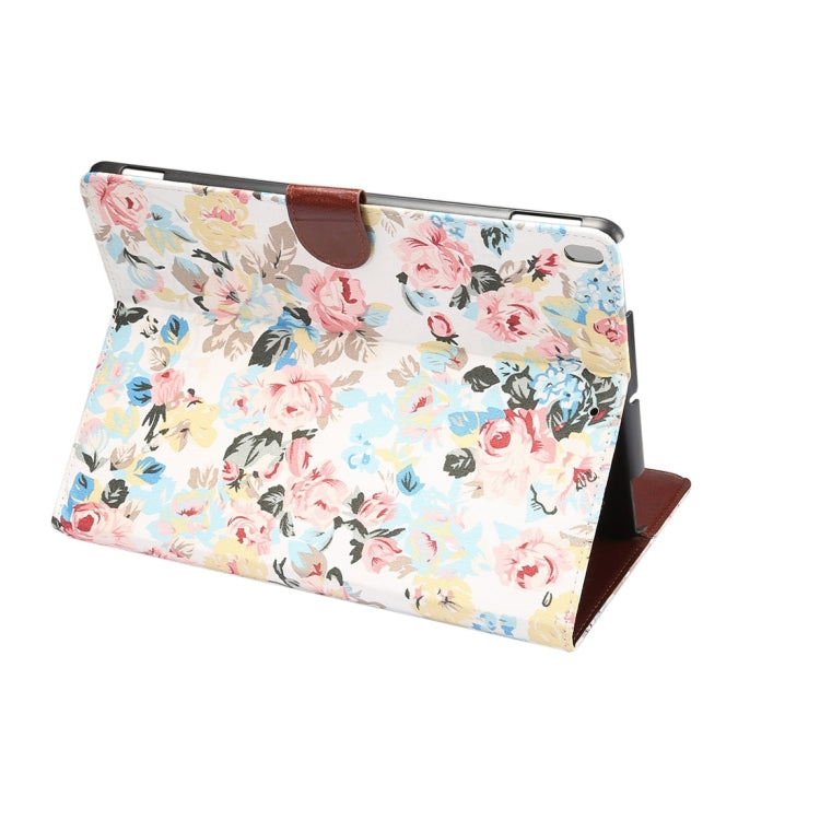 For iPad Pro 10.5 inch Flower Pattern Cloth Surface Horizontal Flip Leather Protective Case with Holder & Card Slots & Wallet & Sleep