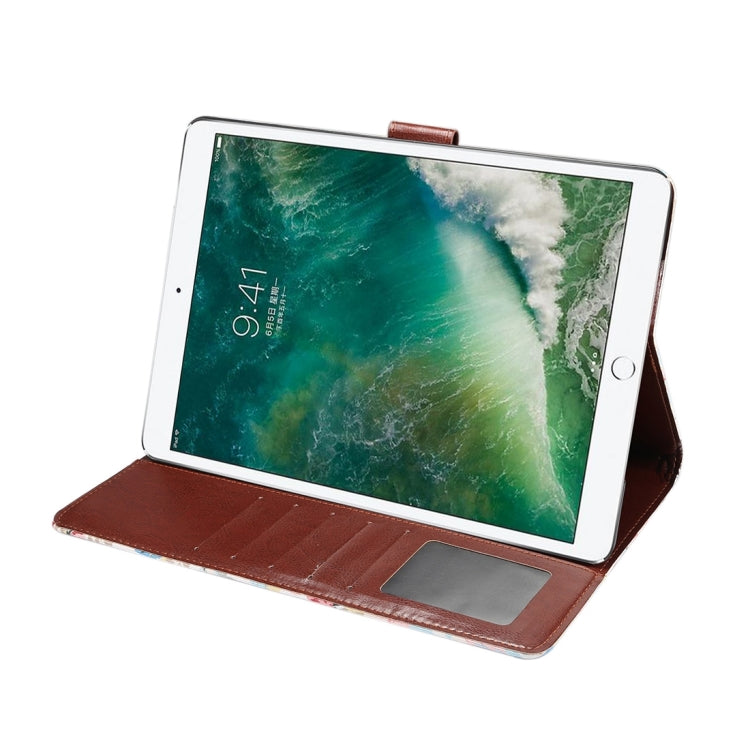 For iPad Pro 10.5 inch Flower Pattern Cloth Surface Horizontal Flip Leather Protective Case with Holder & Card Slots & Wallet & Sleep