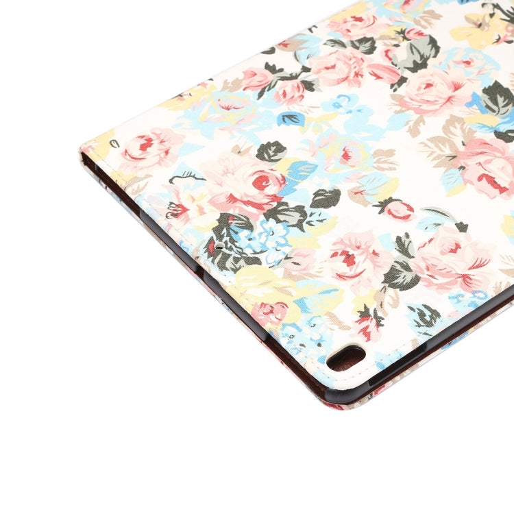 For iPad Pro 10.5 inch Flower Pattern Cloth Surface Horizontal Flip Leather Protective Case with Holder & Card Slots & Wallet & Sleep