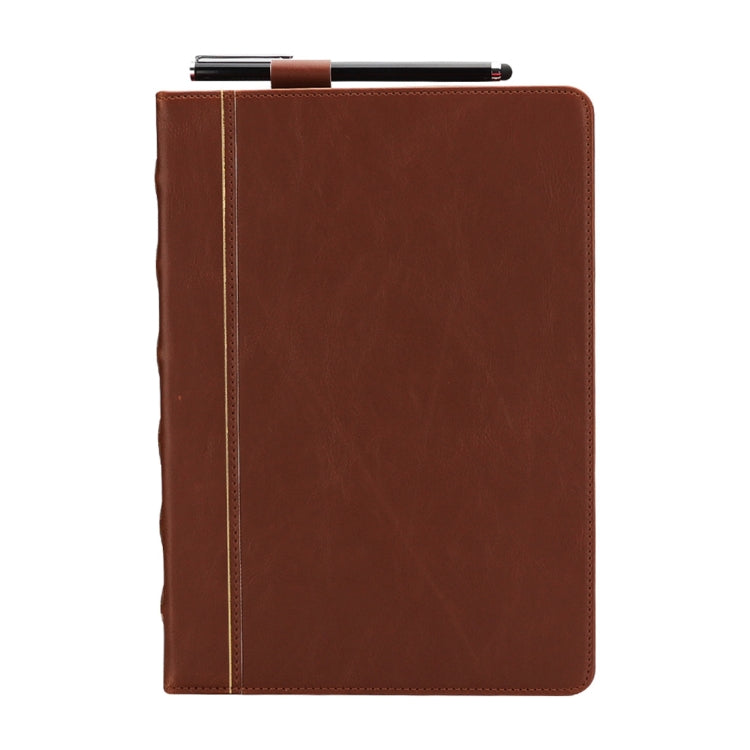 Bible Style Business Horizontal Flip Leather Case for iPad Pro 10.5 inch,  with Card Slots & Pen Slots & Photo Frame(Light Brown)