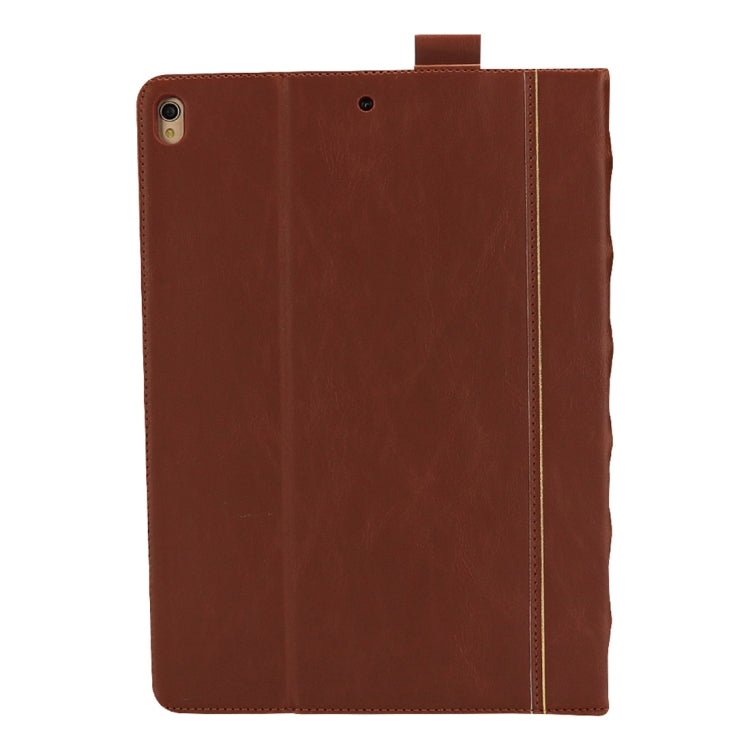 Bible Style Business Horizontal Flip Leather Case for iPad Pro 10.5 inch,  with Card Slots & Pen Slots & Photo Frame(Light Brown)