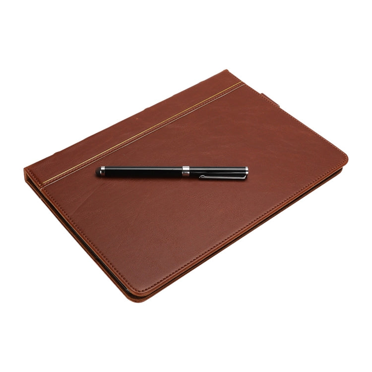 Bible Style Business Horizontal Flip Leather Case for iPad Pro 10.5 inch,  with Card Slots & Pen Slots & Photo Frame(Light Brown)