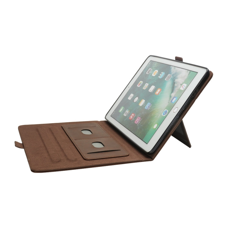 Horizontal Flip Double Holder Leather Case for iPad Pro 10.5 (2017), with Card Slots & Photo Frame & Pen Slot