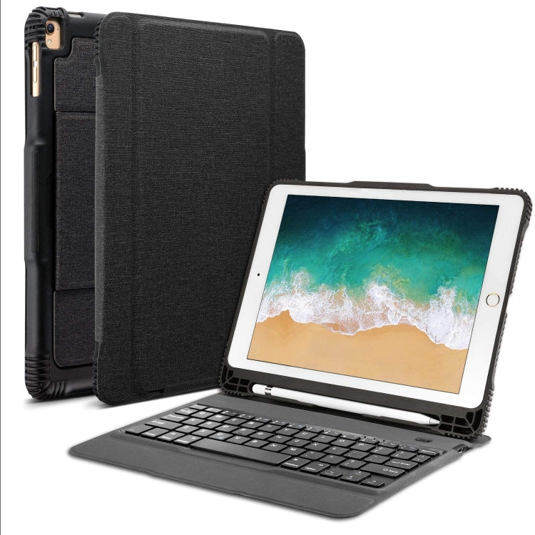 Detachable Bluetooth Keyboard + Horizontal Flip Leather Tablet Case with Holder for iPad Pro 10.5 inch (Black)