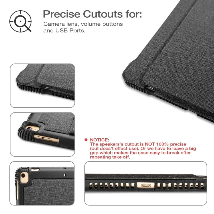 Detachable Bluetooth Keyboard + Horizontal Flip Leather Tablet Case with Holder for iPad Pro 10.5 inch (Black)