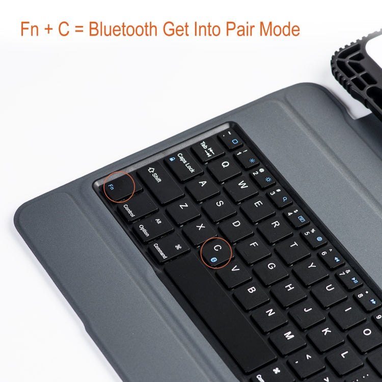Detachable Bluetooth Keyboard + Horizontal Flip Leather Tablet Case with Holder for iPad Pro 10.5 inch (Black)