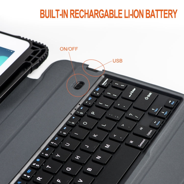 Detachable Bluetooth Keyboard + Horizontal Flip Leather Tablet Case with Holder for iPad Pro 10.5 inch (Black)
