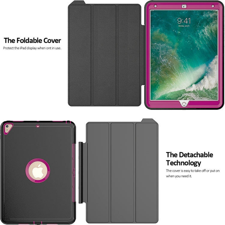 For iPad Pro 10.5 inch (2017) 3-layer Magnetic Protective Case with Smart Cover Auto-sleep & Awake Function