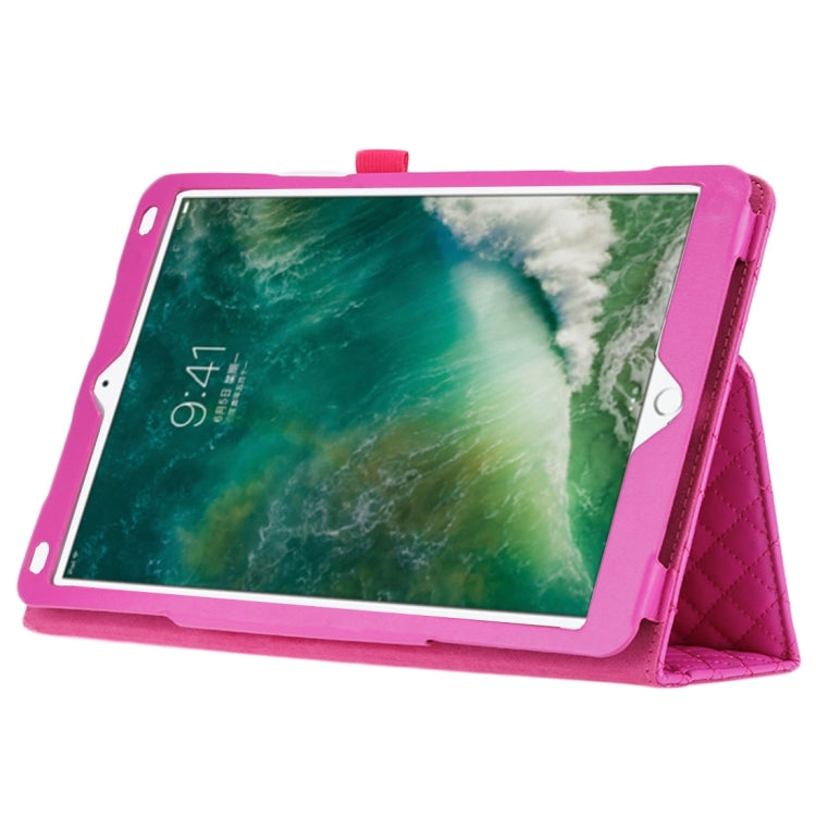 For iPad Pro 10.5 inch Plaid Texture Horizontal Flip Leather Case with Holder