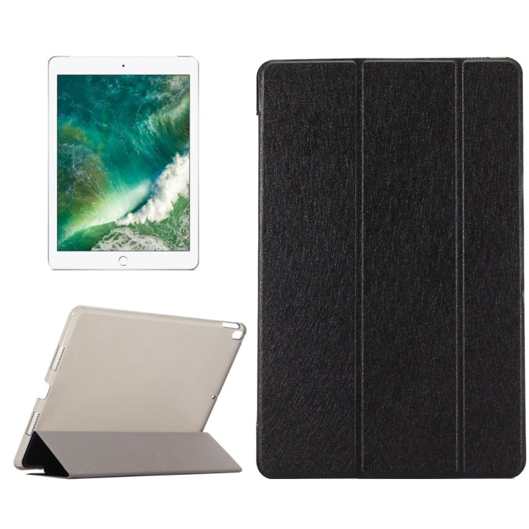 For iPad Pro 10.5 Inch Silk Texture Horizontal Flip Leather Case with Three-folding Holder & Sleep Function