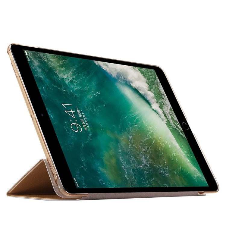 For iPad Pro 10.5 Inch Silk Texture Horizontal Flip Leather Case with Three-folding Holder & Sleep Function